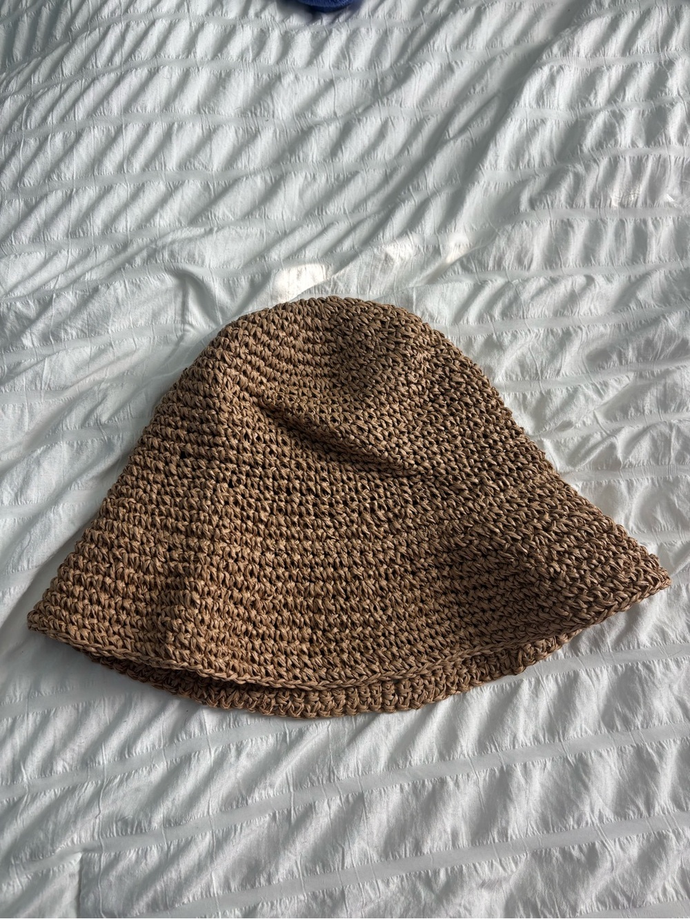 Brown Crochet Bucket Hat - Lightweight Sun Hat